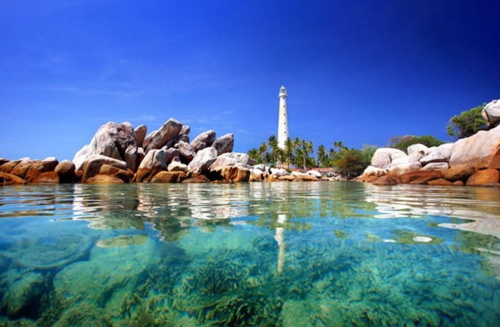 bangka belitung peta kepulauan wisata propinsi daftar tempat objek sumatera