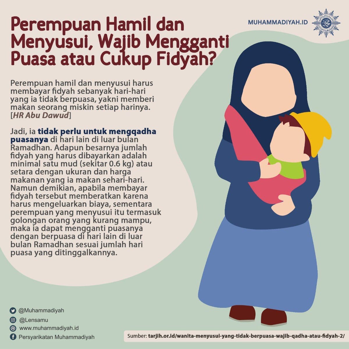 Cara bayar fidyah untuk ibu menyusui