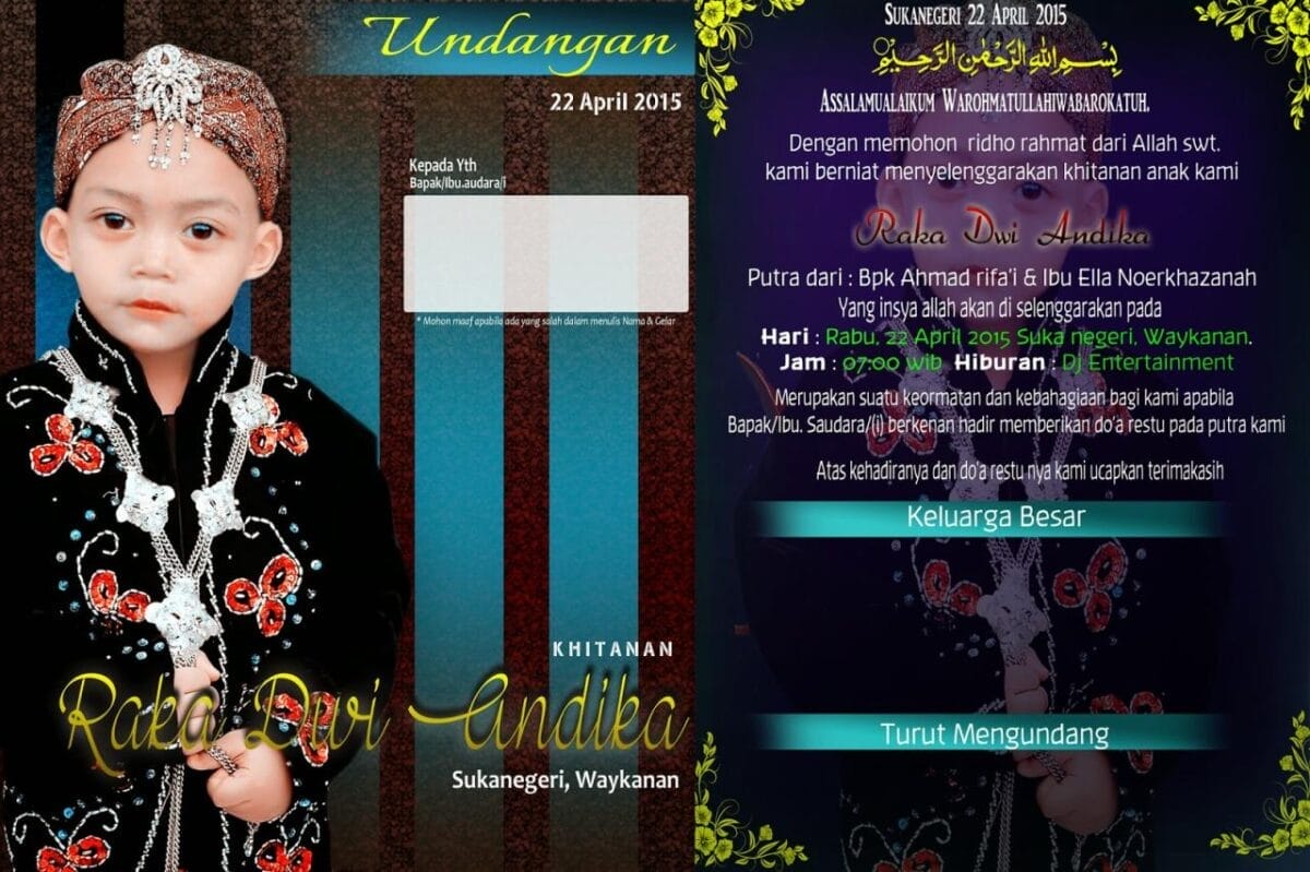 Cara bikin undangan khitanan digital